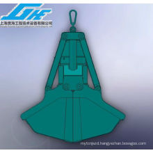 motor hydraulic clamshell grab for marine crane